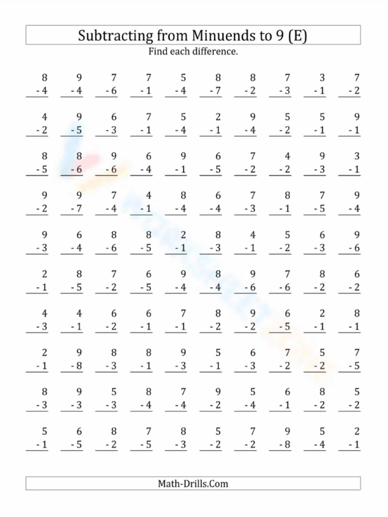 Subtraction | PDF