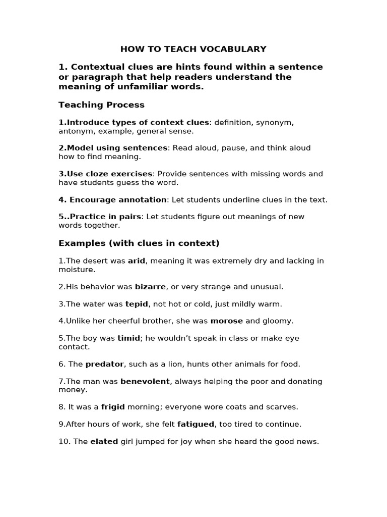 Effective Vocabulary Teaching Strategies | PDF | Lexical Semantics ...
