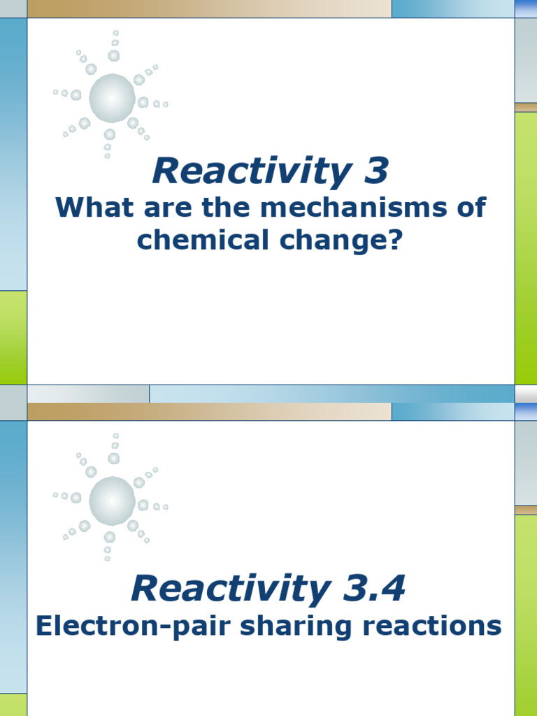 Mechanisms of Chemical Reactivity | PDF