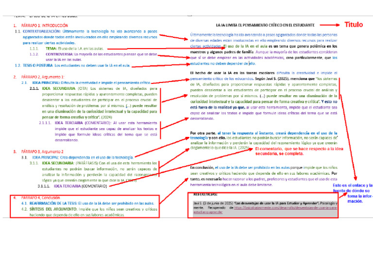 Modelo de Texto Argumentativo - 25 | PDF