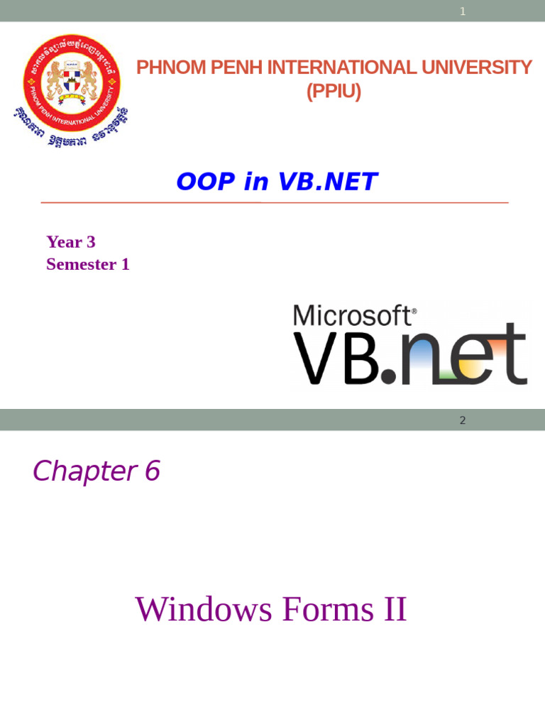 Chapter 6 Windows Forms II | PDF