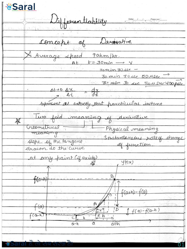 Differentiability Notes | PDF