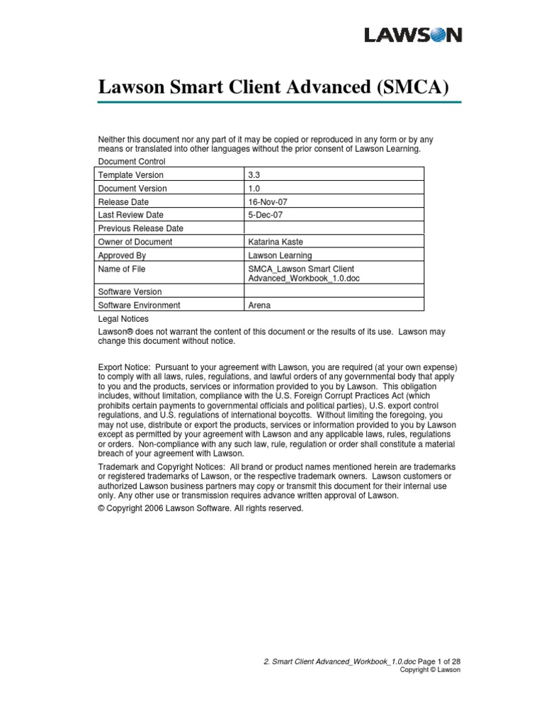 Smart Client Advanced - Workbook | PDF | Hyperlink | Tab (Gui)