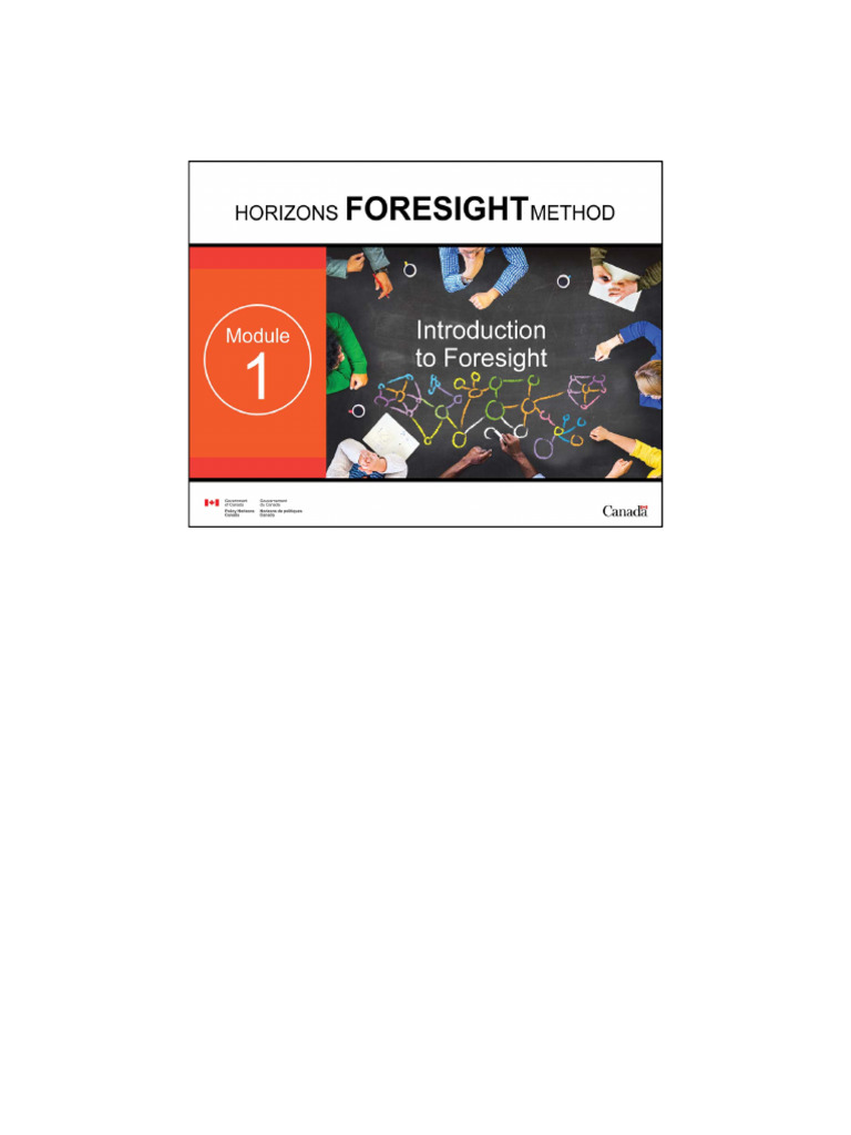 Foresight in Public Policy: A Guide | PDF | Forecasting | Thought