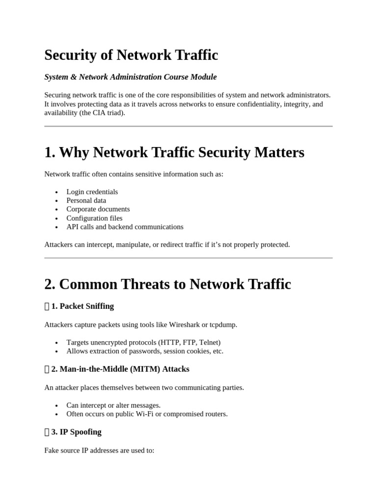 Securing Network Traffic Essentials | PDF | Firewall (Computing ...