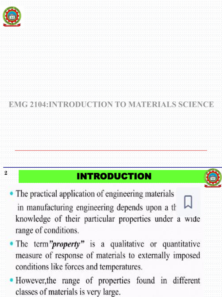 Emg 2104 Lecture Notes On Mechanical Properties | PDF | Deformation ...