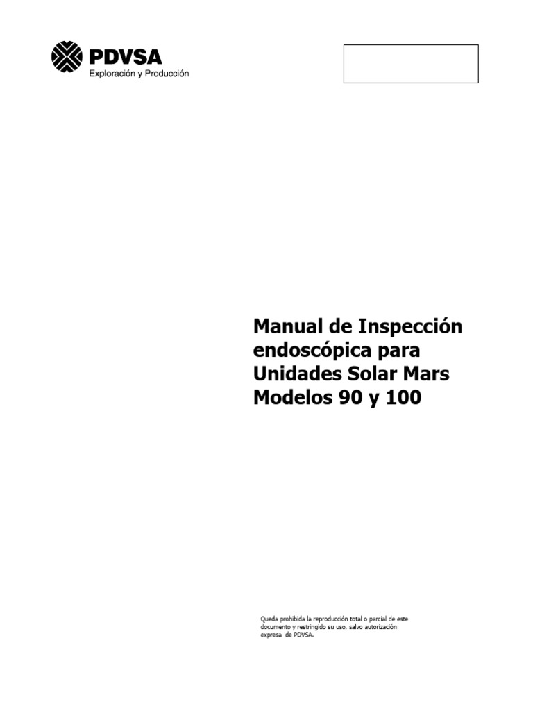 Manual Inspección Endoscópica Solar Mars 90-100 | PDF | Tornillo ...