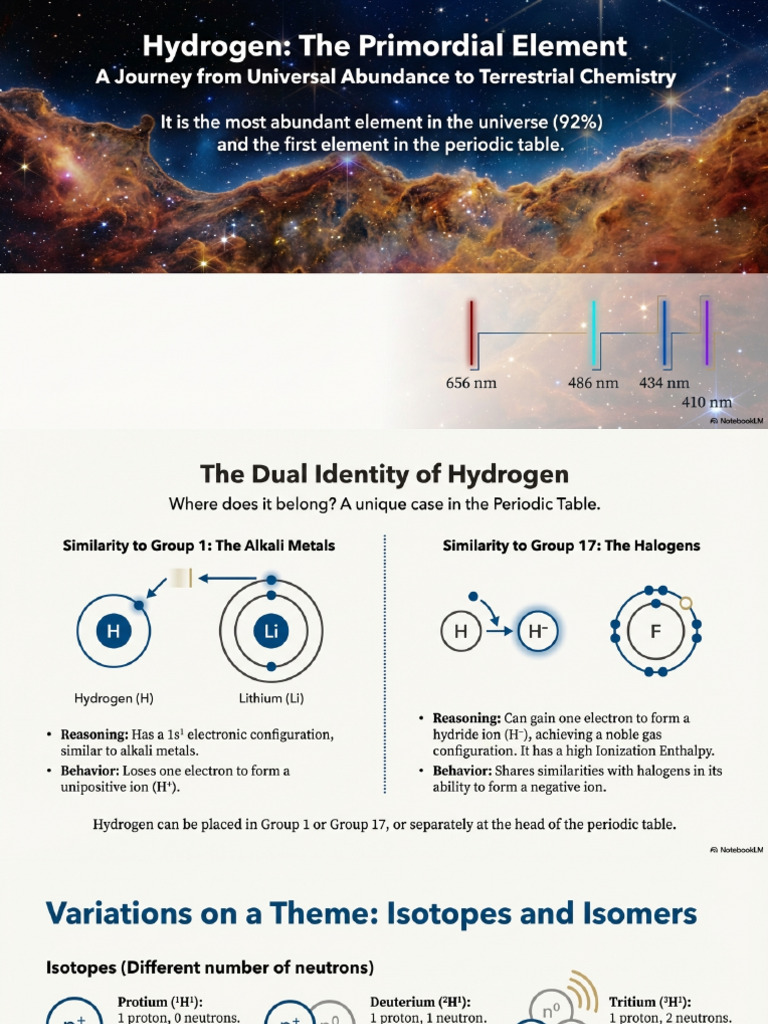 Hydrogen From Cosmos To Chemistry | PDF