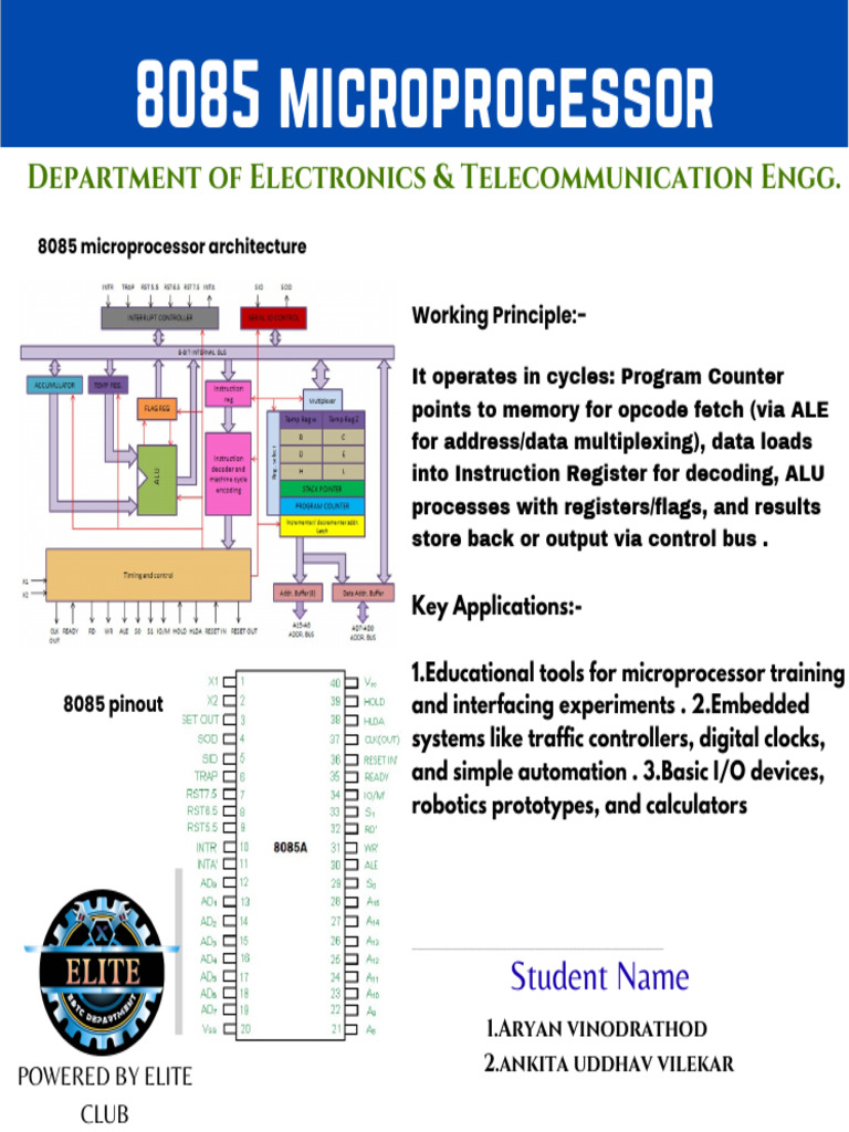 8085 Microprocessor Applications & Principles | PDF
