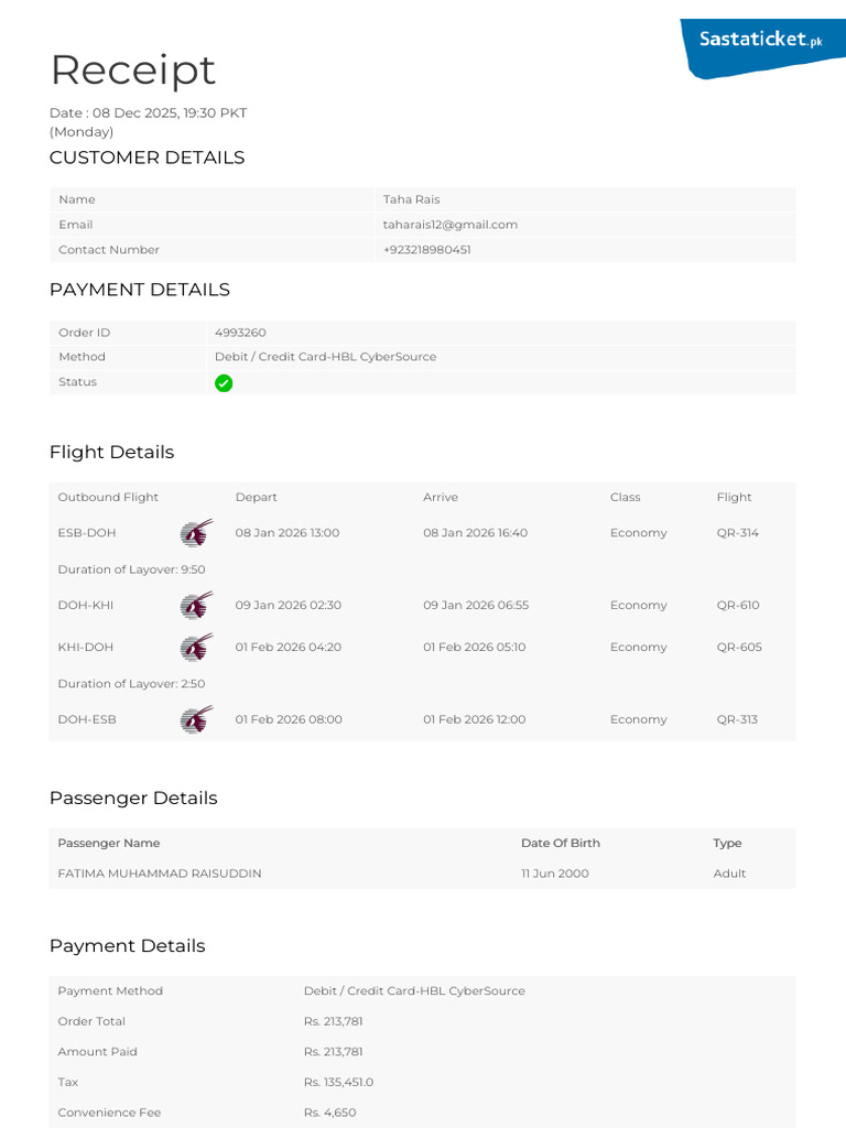 Payment Confirmation v2 | PDF