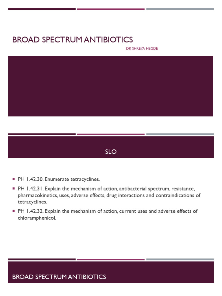 Overview of Broad Spectrum Antibiotics | PDF | Antibiotics | Medical ...