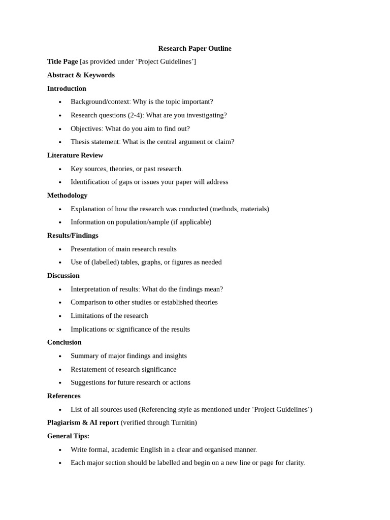 Research Paper Structure Guide | PDF