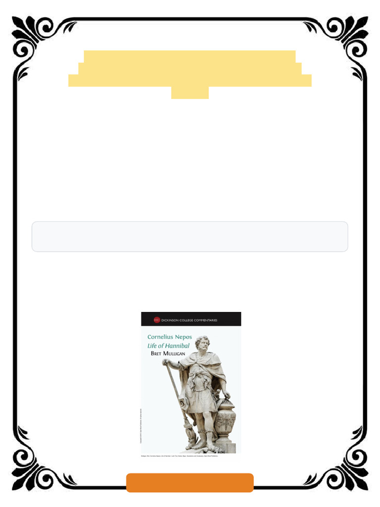Cornelius Nepos Life of Hannibal Latin Text Notes Maps Illustrations ...