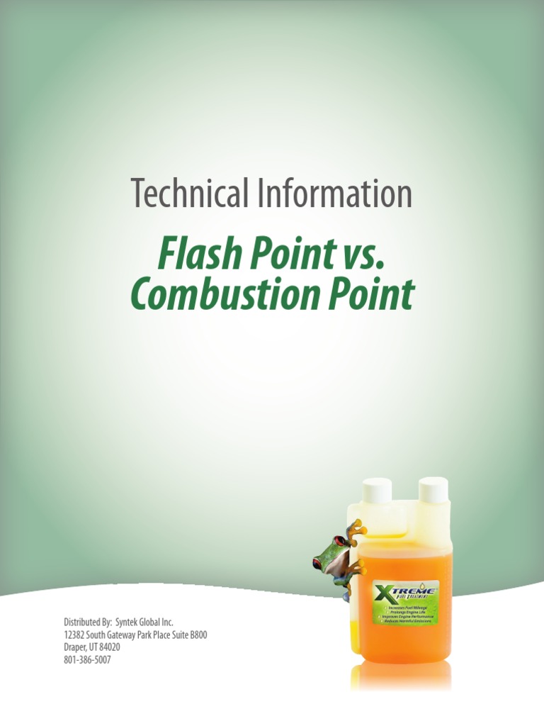 Flash Point vs. Combustion Point