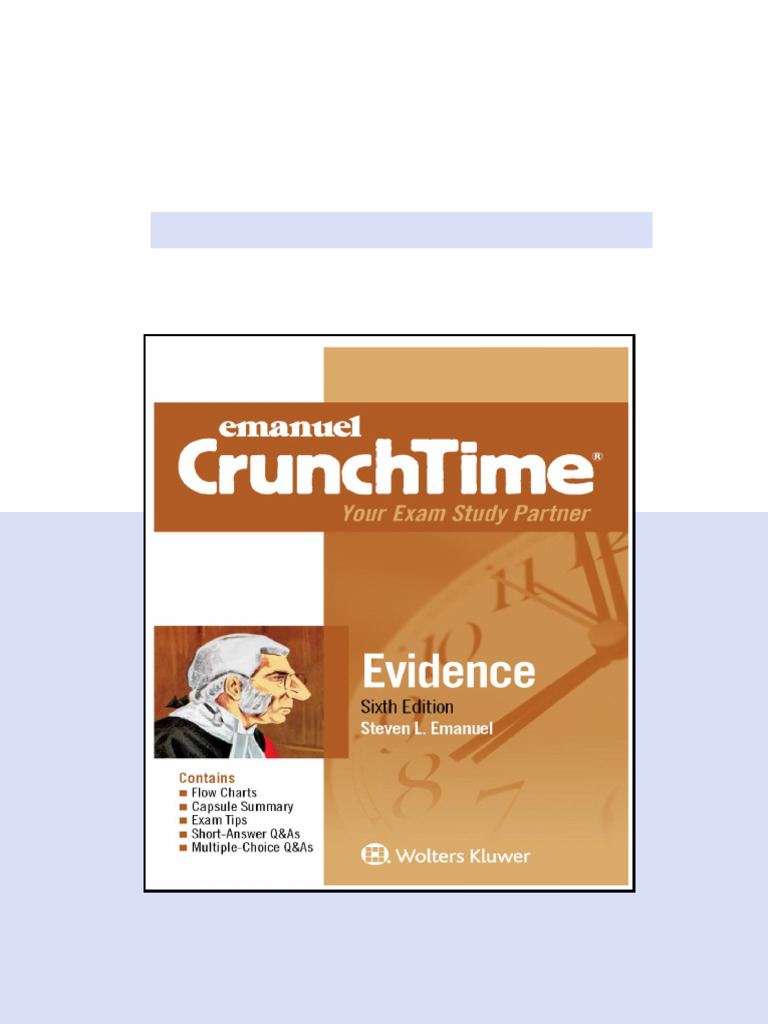 Emanuel CrunchTime for Evidence 6th edition newest edition 2025 | PDF