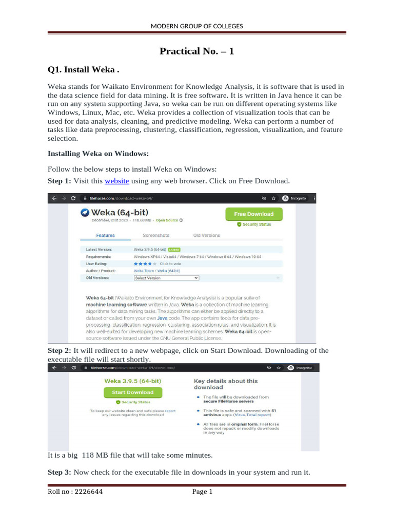Installing and Using Weka Software Guide | PDF | Cluster Analysis ...