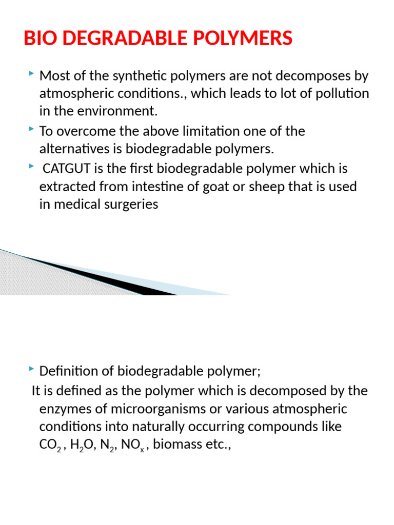 Biodegradable polymers-ECE | PDF | Biodegradation | Polymers