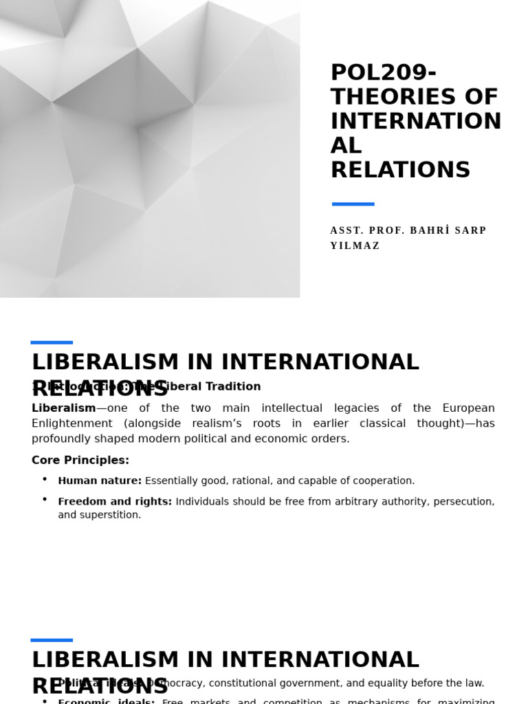 Liberalism in International Relations Explained | PDF | Liberalism ...