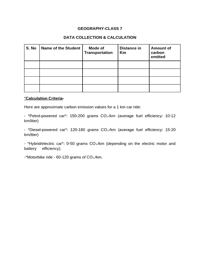 ELP Class 7 Data Coll Chart | PDF