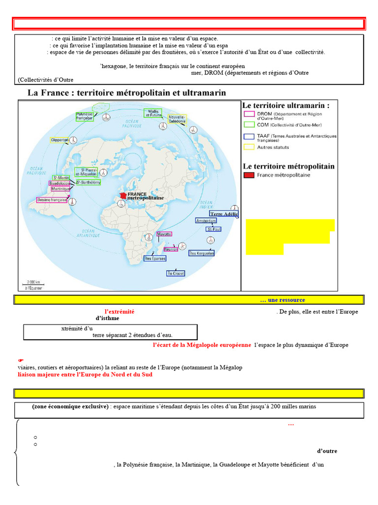 Ressources et contraintes du territoire français | PDF | France | Climat