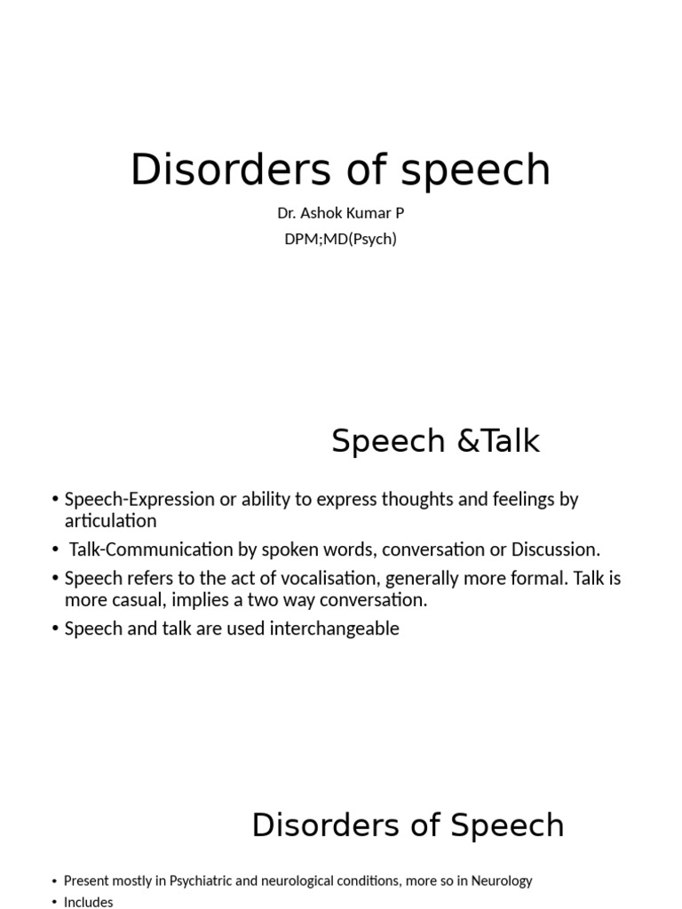 Understanding Speech Disorders | PDF | Speech | Aphasia