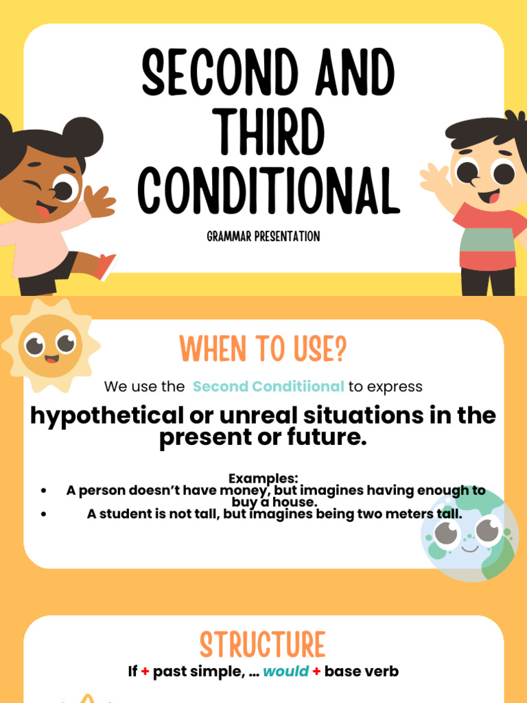 Second and Third Conditional Grammar Guide | PDF