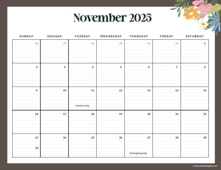 November Calendar | PDF