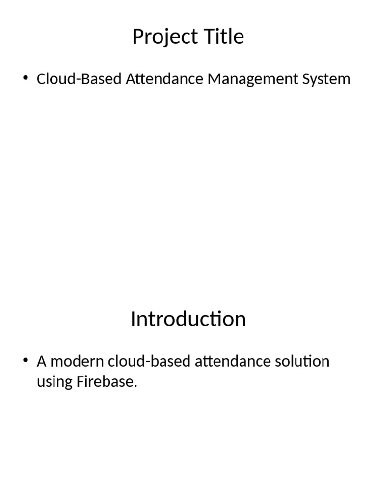 Cloud Attendance Project Presentation | PDF