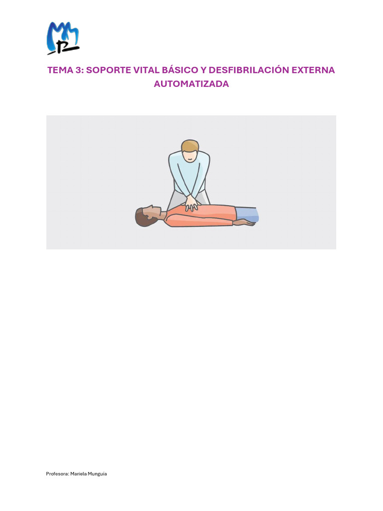Tema 3. SVB y Dea | PDF | Reanimación cardiopulmonar | Paro cardíaco
