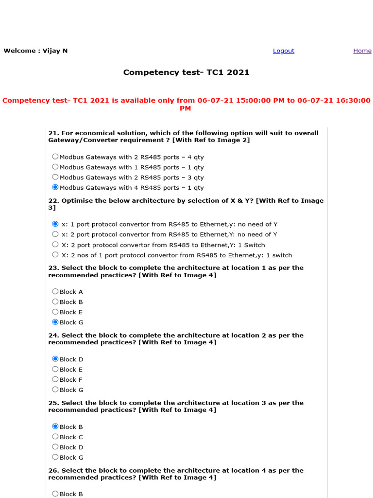 Competency Test TC1 2021 Guide | PDF | Network Architecture | Computing