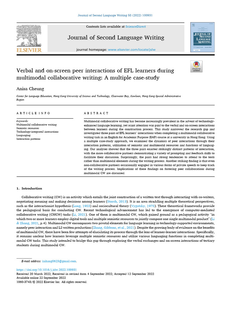 Verbal-and-on-screen-peer-interactions-of-EFL-learners-_2022_Journal-of ...