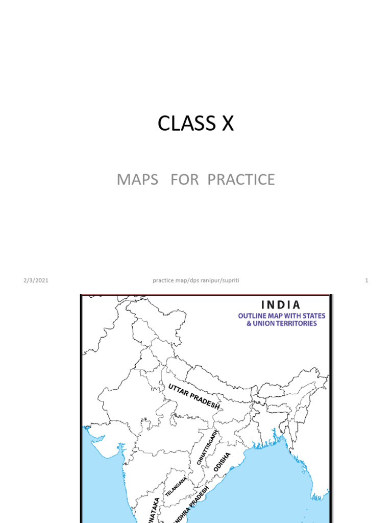 Class X Geography Practice Maps | PDF | Gujarat | Tamil Nadu