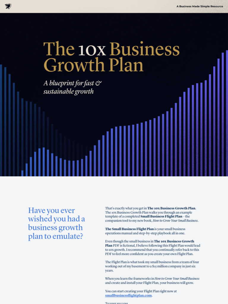 10x Business Growth Plan Template | PDF | Marketing