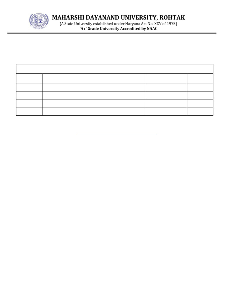 BCA 1st Semester Exam Date Sheet 2025 | PDF