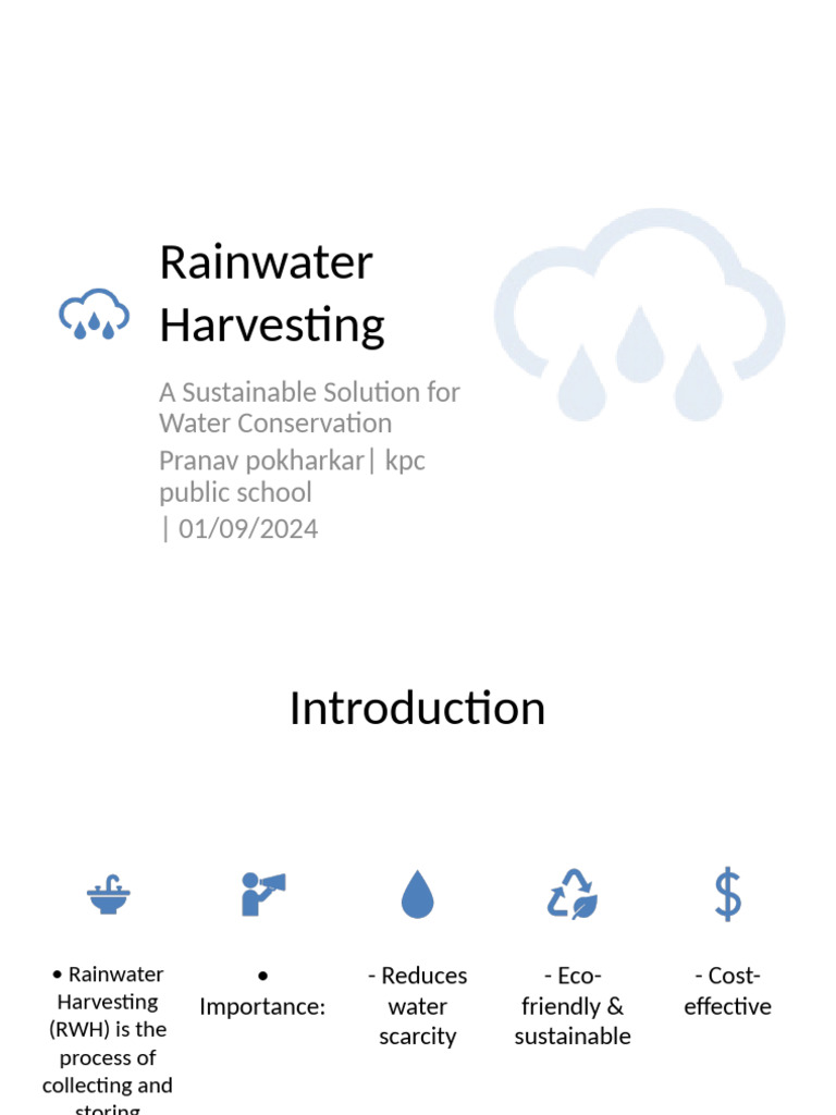 Rainwater Harvesting for Water Conservation | PDF