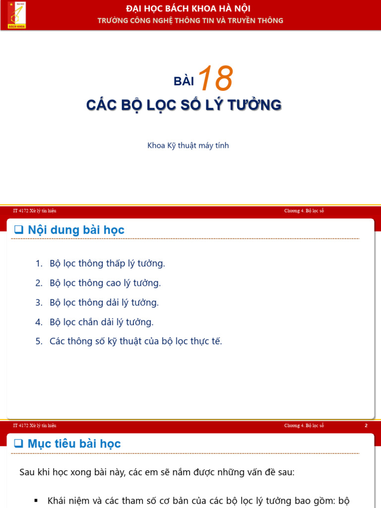 Bai 18 Cac Bo Loc So Ly Tuong .9m | PDF