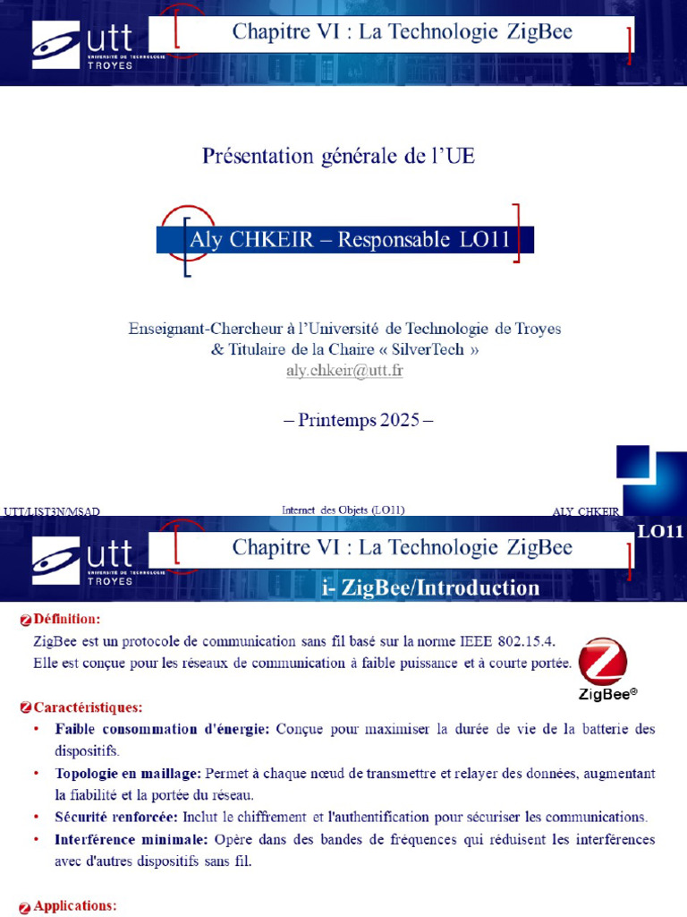 LO11 ChapitreVI Zigbee | PDF