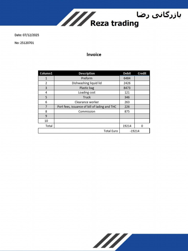 25.12.07.01 Invoice | PDF