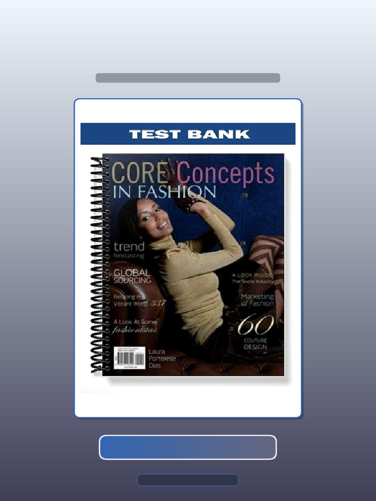 Core Concepts in Fashion 1st Edition by Laura Dias Test Bank | PDF ...