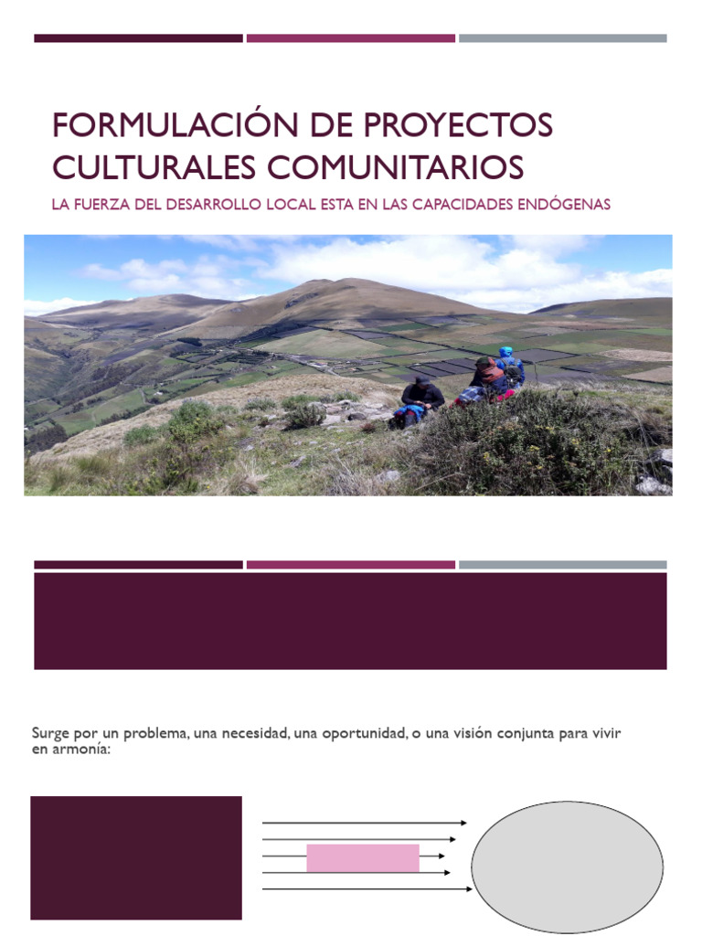 Formulacion de Proyectos Culturales Comunitarios No. 1 | PDF