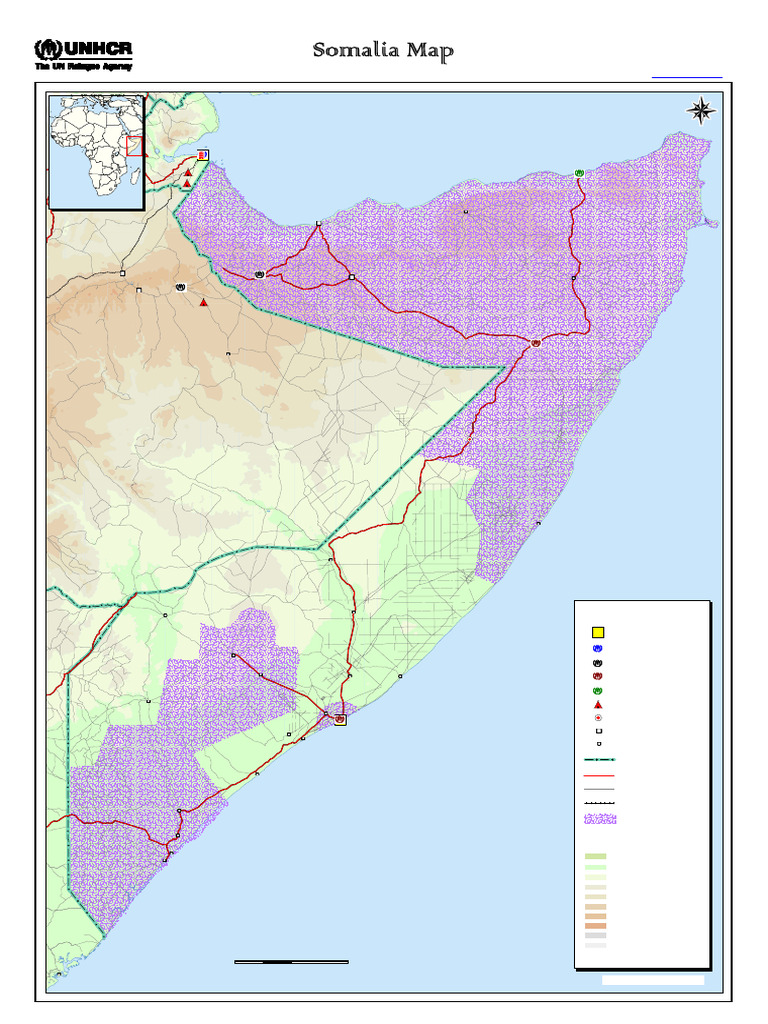 Somalia Map A3PC 28-02-2006 | PDF | Humanitarian Aid | Height