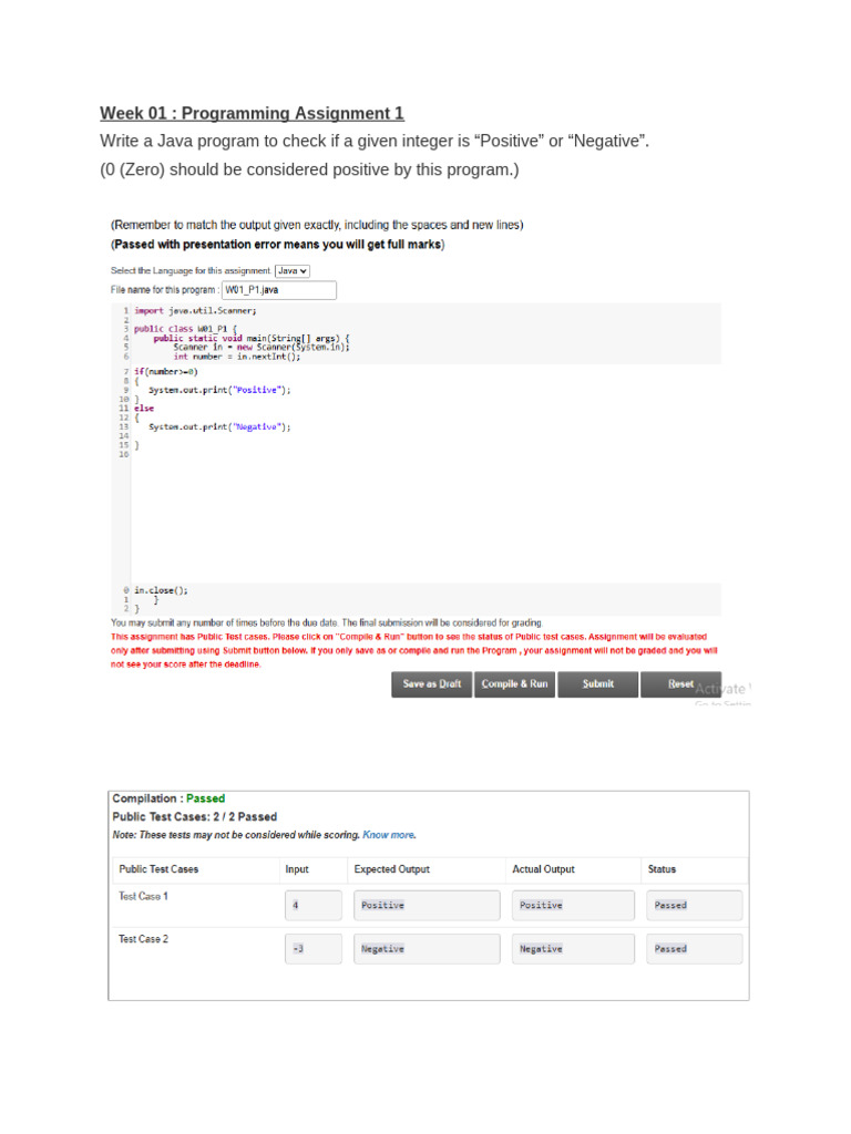 Java Programming Assignments Overview | PDF | Numbers | Integer ...