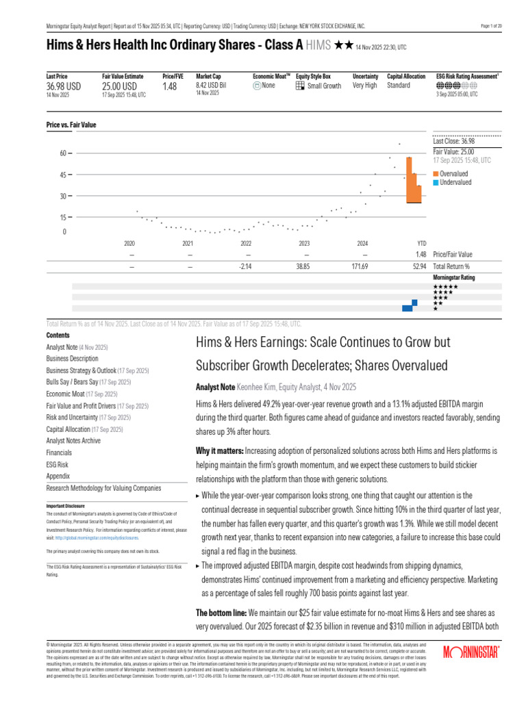Morningstar Report 68d0f3f894e68d0bf44d521e | PDF | Investing | United ...