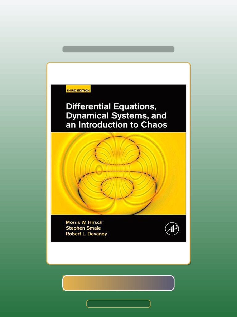 Test Bank For Differential Equations Dynamical Systems and An ...