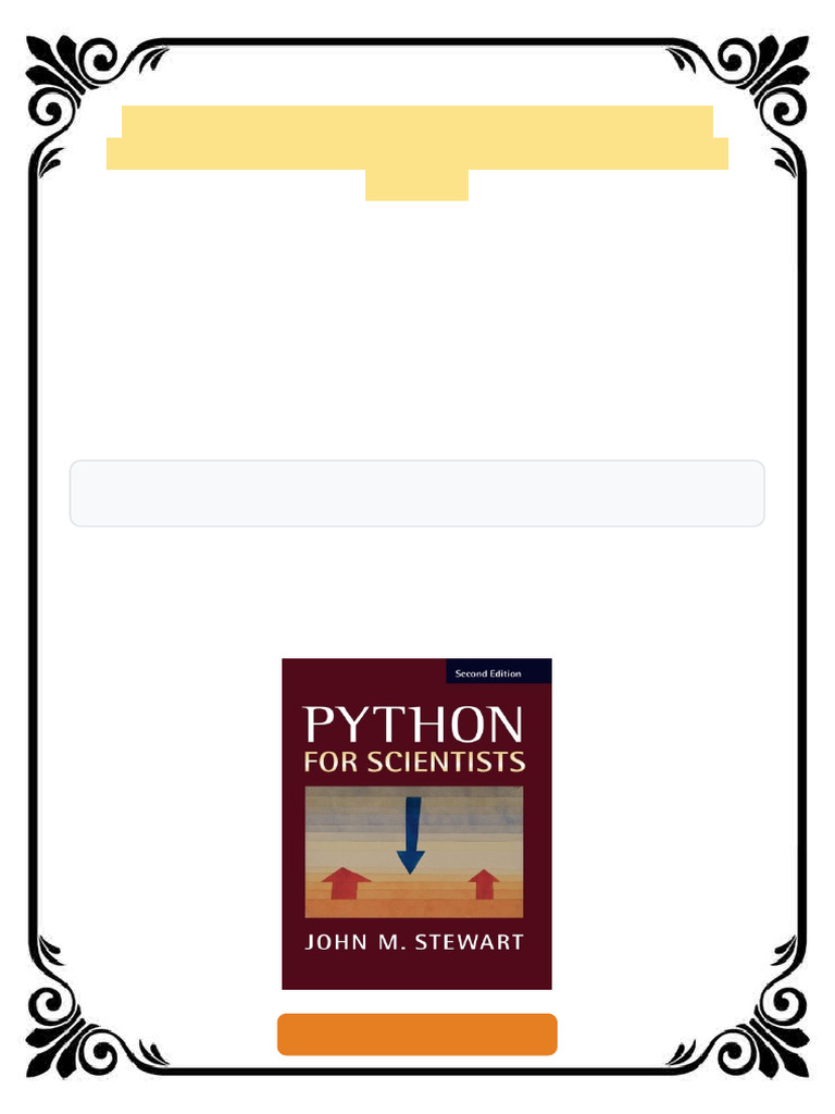 Python For Scientists 2nd Edition John M. Stewart Ebook High-Resolution ...