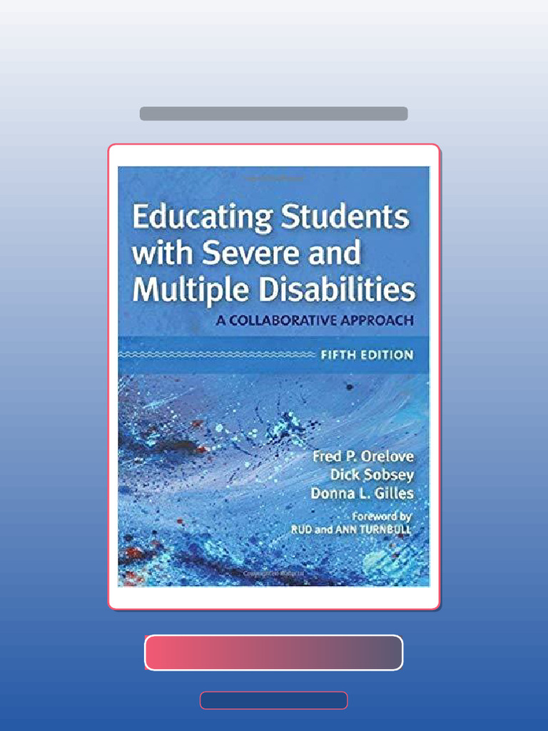 Test Bank For Educating Students With Severe And Multiple Disabilities