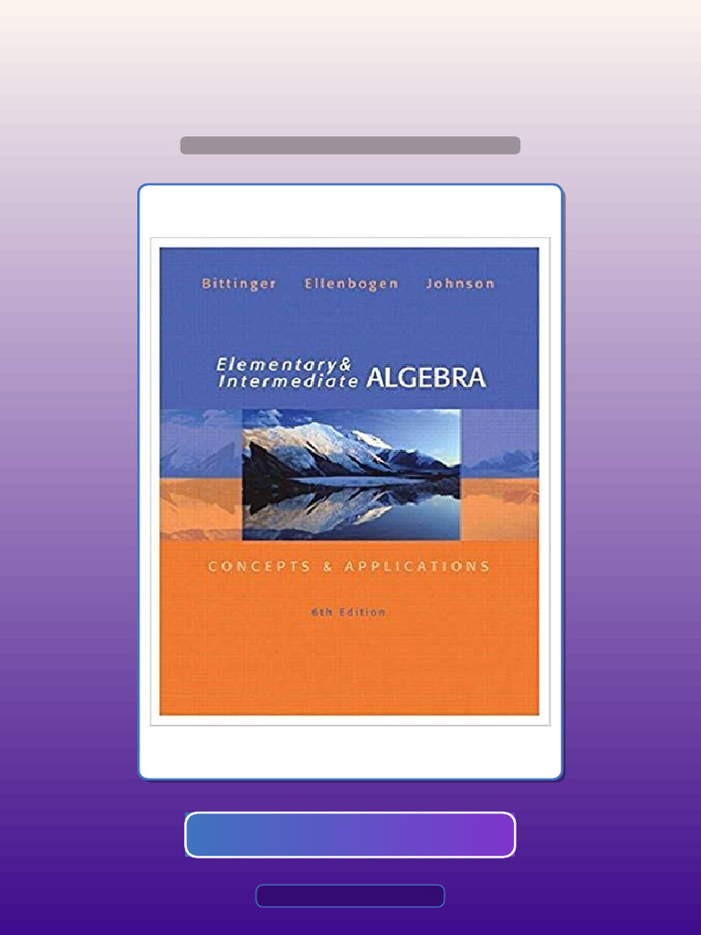 Test Bank for Elementary and Intermediate Algebra Concepts and ...