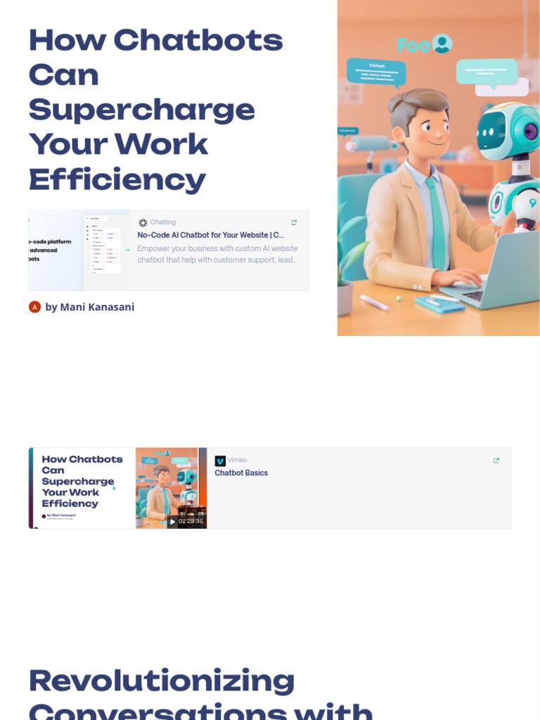 Boost Work Efficiency with AI Chatbots | PDF | Artificial Intelligence ...