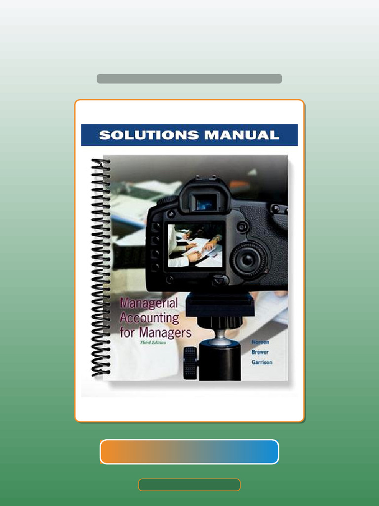 Managerial Accounting For Managers