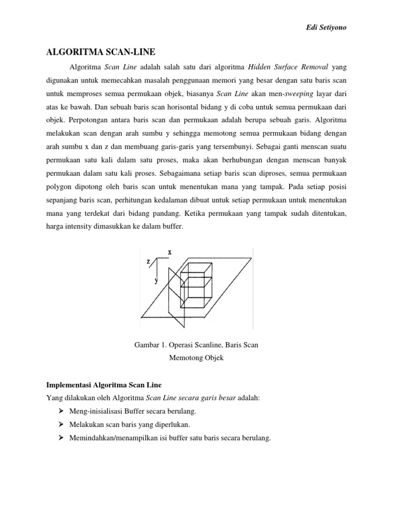 Perbandingan Algoritma Z Buffer dan Scan Line | PDF